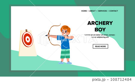 archery boy vector 108712484