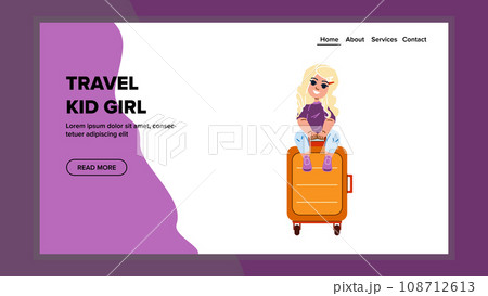travel kid girl vector 108712613