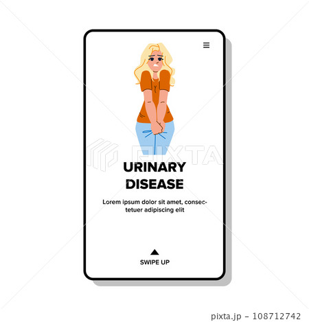 urinary disease woman vector 108712742