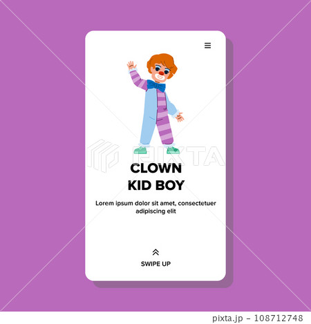 clown kid boy vector 108712748