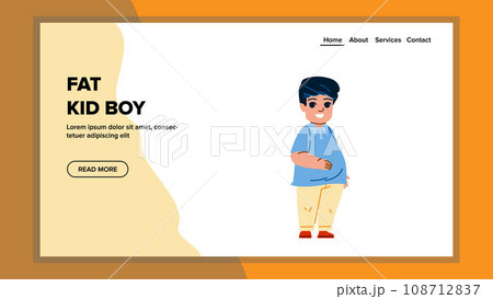 fat kid boy vector fat kid boy vector 108712837