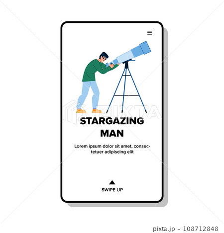 stargazing man vector 108712848
