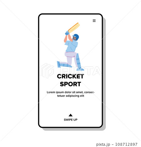 cricket sport vector cricket sport vector 108712897