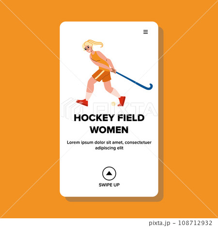 hockey field women vector 108712932