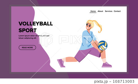 volleyball sport vector 108713003