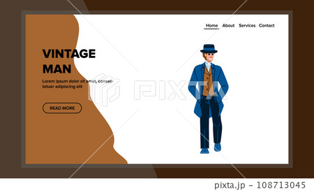 vintage man vector vintage man vector 108713045