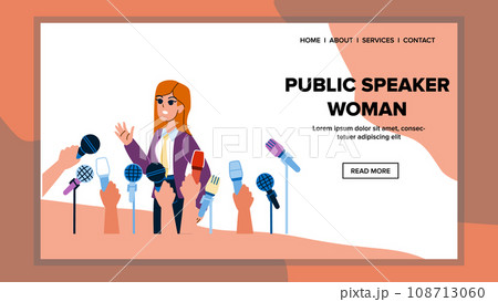 public speaker woman vector public speaker woman vector 108713060