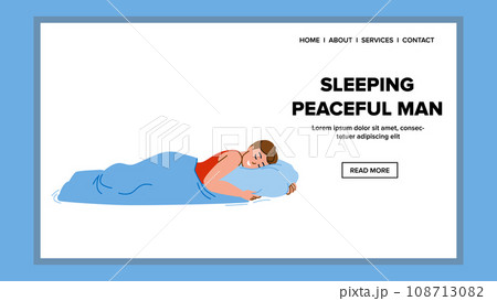 sleeping peaceful man vector sleeping peaceful man vector 108713082