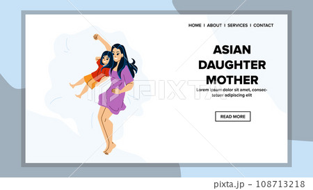 asian daughter mother vector asian daughter mother vector 108713218