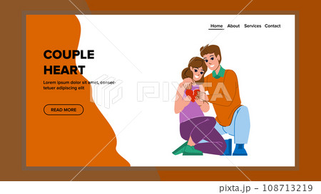 couple heart vector 108713219