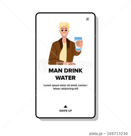 man drink water vector 108713230