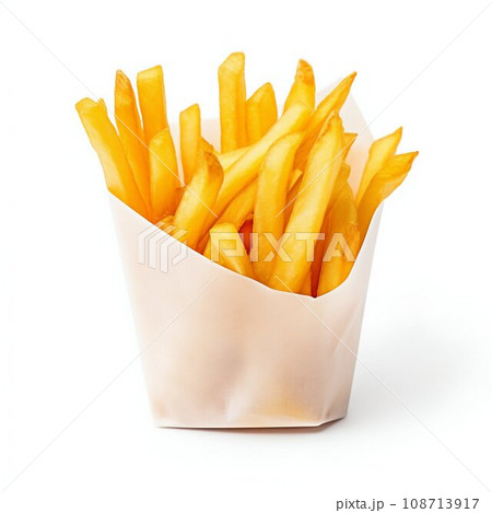 French Fries in Paper Wrapper. Generative ai 108713917