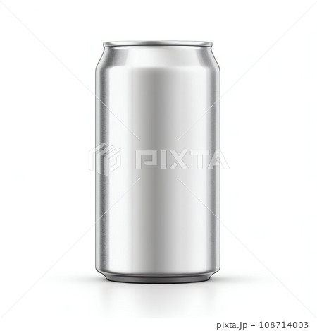 Aluminum Beverage Can Isolated on White Background. Generative ai 108714003