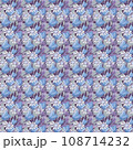Pattern of tulips and daisies on a gray background. 108714232