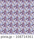 Pattern of tulips and daisies on a gray background. 108714361