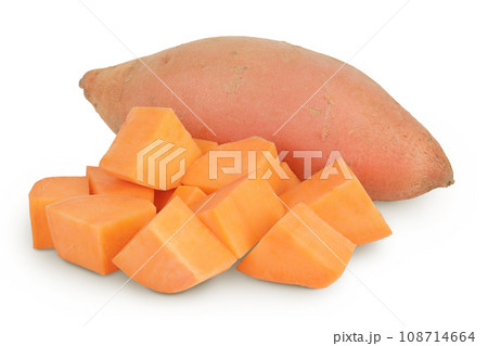 Sweet potato isolated on white background with full depth of field Sweet potato isolated on white background with full depth of field 108714664