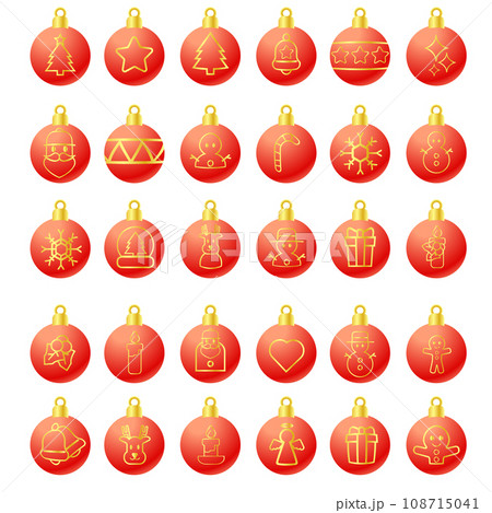 The Christmas Balls  for celebration or Holiday concept. 108715041