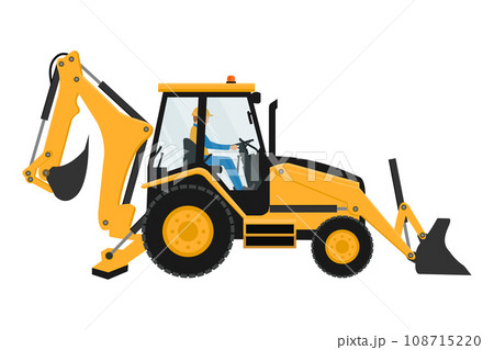 Heavy Machinery Driver Backhoe Design Heavy Machinery Driver Backhoe Design 108715220