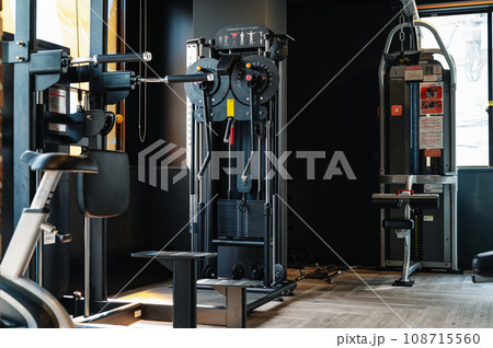 スポーツジムの筋トレマシン 108715560