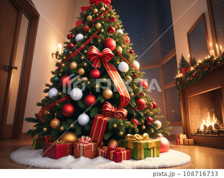 豪華なクリスマスツリー(AI画像) 豪華なクリスマスツリー(AI画像) 108716733