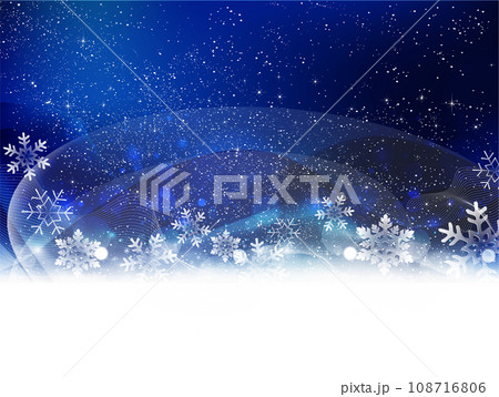 クリスマス　雪　冬　風景　背景 108716806
