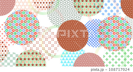 和柄　年賀状　文様　背景 108717024