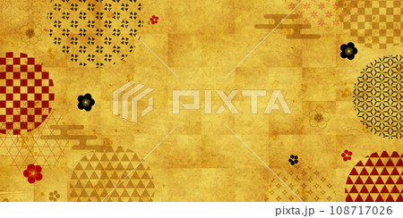 和柄　年賀状　文様　背景 108717026