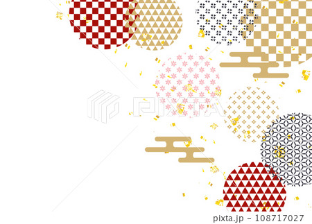 和柄　年賀状　文様　背景 108717027