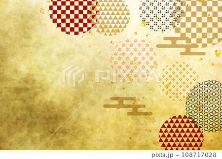 和柄　年賀状　文様　背景 108717028