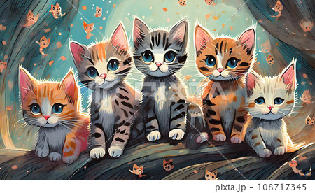 可愛い子猫たち（AI生成画像） 108717345