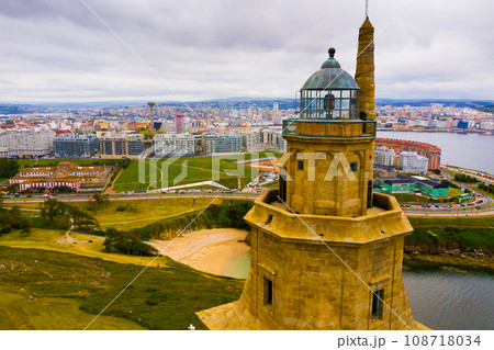 Tower of Hercules (Torre de Hercules) lighthouse located in the city of La Coruna. Galicia, Spain 108718034