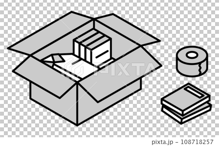 Looking for a room in a rental property: preparing for moving, simple isometric, monochrome 108718257
