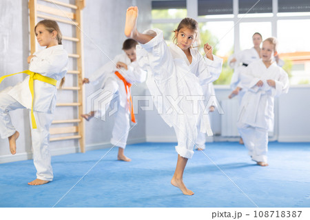 Kids are dedicated to their martial arts Kids are dedicated to their martial arts 108718387
