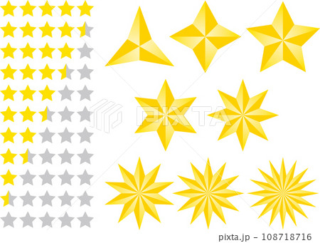 星の評価のイメージのイラスト 108718716