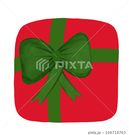 red gift box with ribbon red gift box with ribbon 108718763