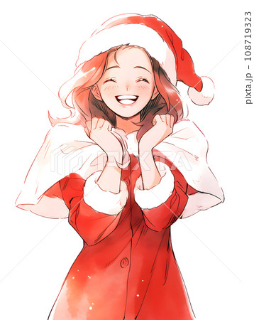 サンタコスチュームの女性 108719323