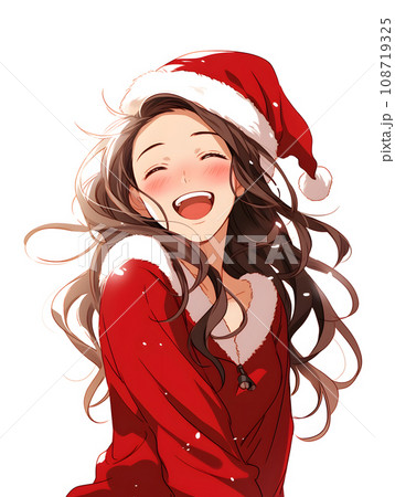 サンタコスチュームの女性 108719325