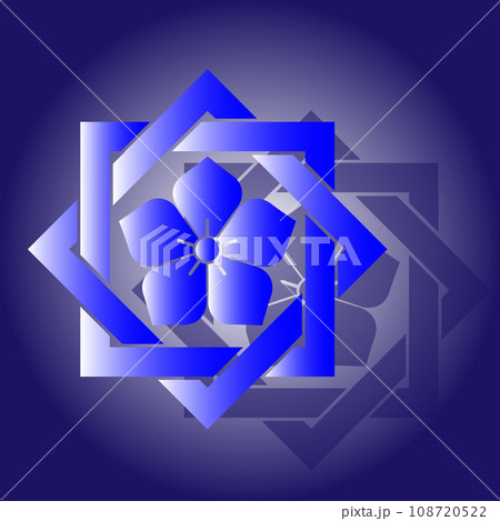 組合い角に桔梗 組合い角に桔梗 108720522