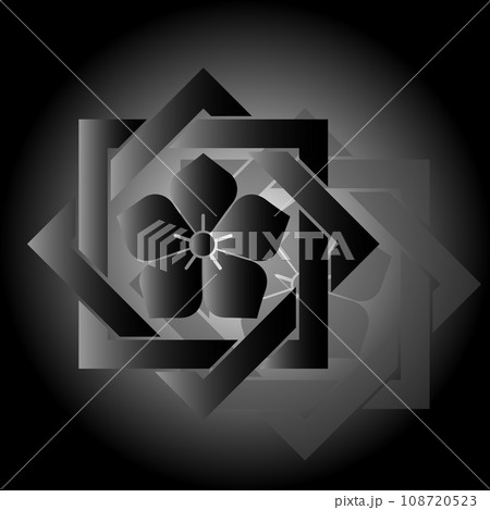 組合い角に桔梗 108720523