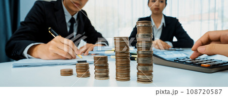 Growth coin stack symbolizing business investment. Shrewd 108720587