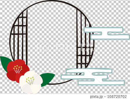 日式窗框插畫素材 108720702