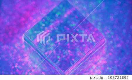 Bokeh lights defocused cube glowing colorful neon Bokeh lights defocused cube glowing colorful neon 108721895