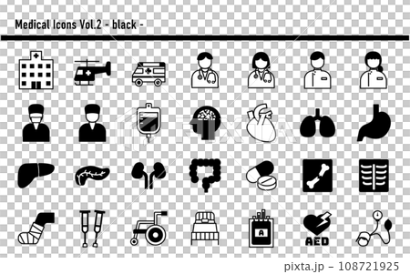 Medical icon set B 02 black Medical icon set B 02 black 108721925