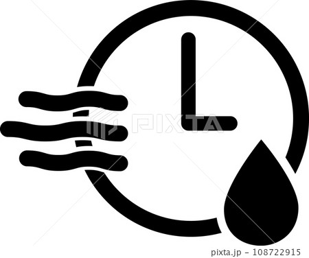 Quick dry icon. Drop of water sign. meter symbolising Quick drying. flat style. 108722915