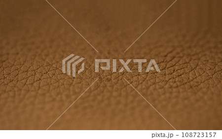 Brown leather textured background with focus line. 108723157