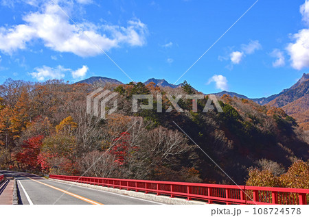 八ヶ岳 東沢大橋 紅葉景色 八ヶ岳 東沢大橋 紅葉景色 108724578