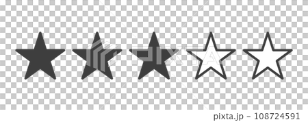 Simple black 3 star mark Simple black 3 star mark 108724591