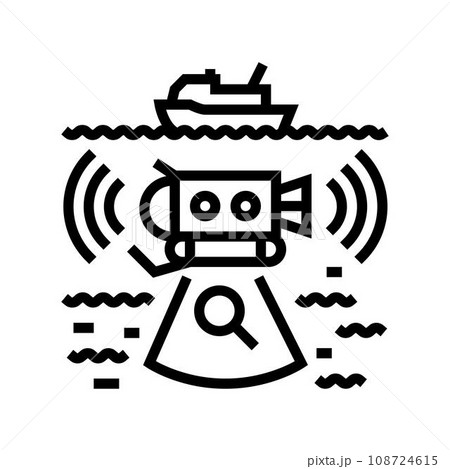 marine research expeditions line icon vector illustration marine research expeditions line icon vector illustration 108724615