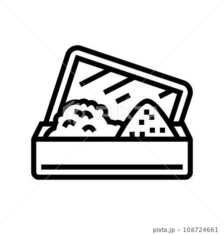 lunch box glass meal line icon vector illustration lunch box glass meal line icon vector illustration 108724661