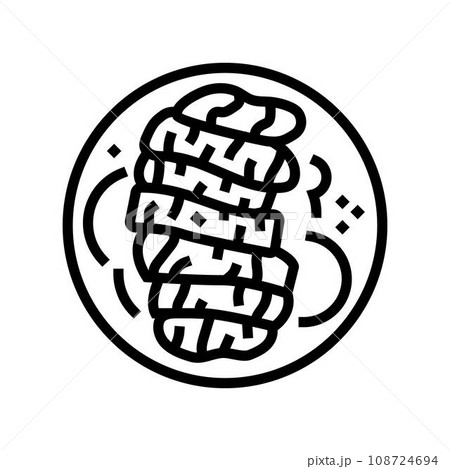 teriyaki chicken japanese food line icon vector illustration teriyaki chicken japanese food line icon vector illustration 108724694